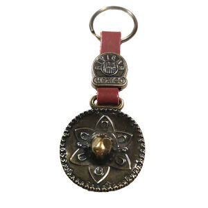 Mexico Hat Colsa Rivera Maya Mexico Keychain Metal Leather